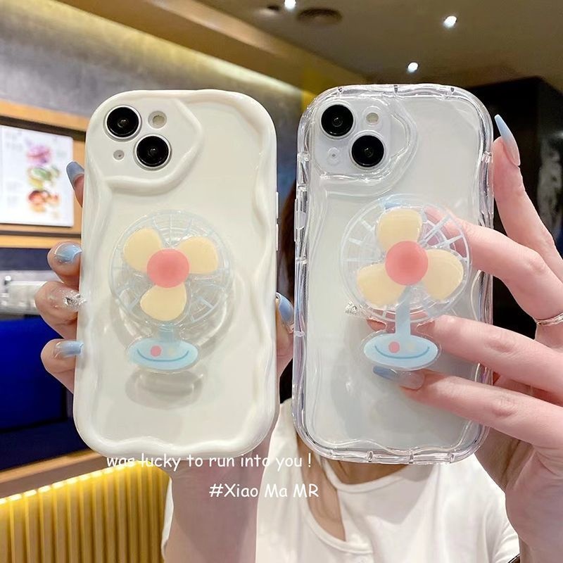 IPHONE Casing Ponsel Desain Kipas Angin Berputar Lucu Kompatibel Dengan Iphone12 13 14 11 Pro Max X Xs Max Xr fdcdf