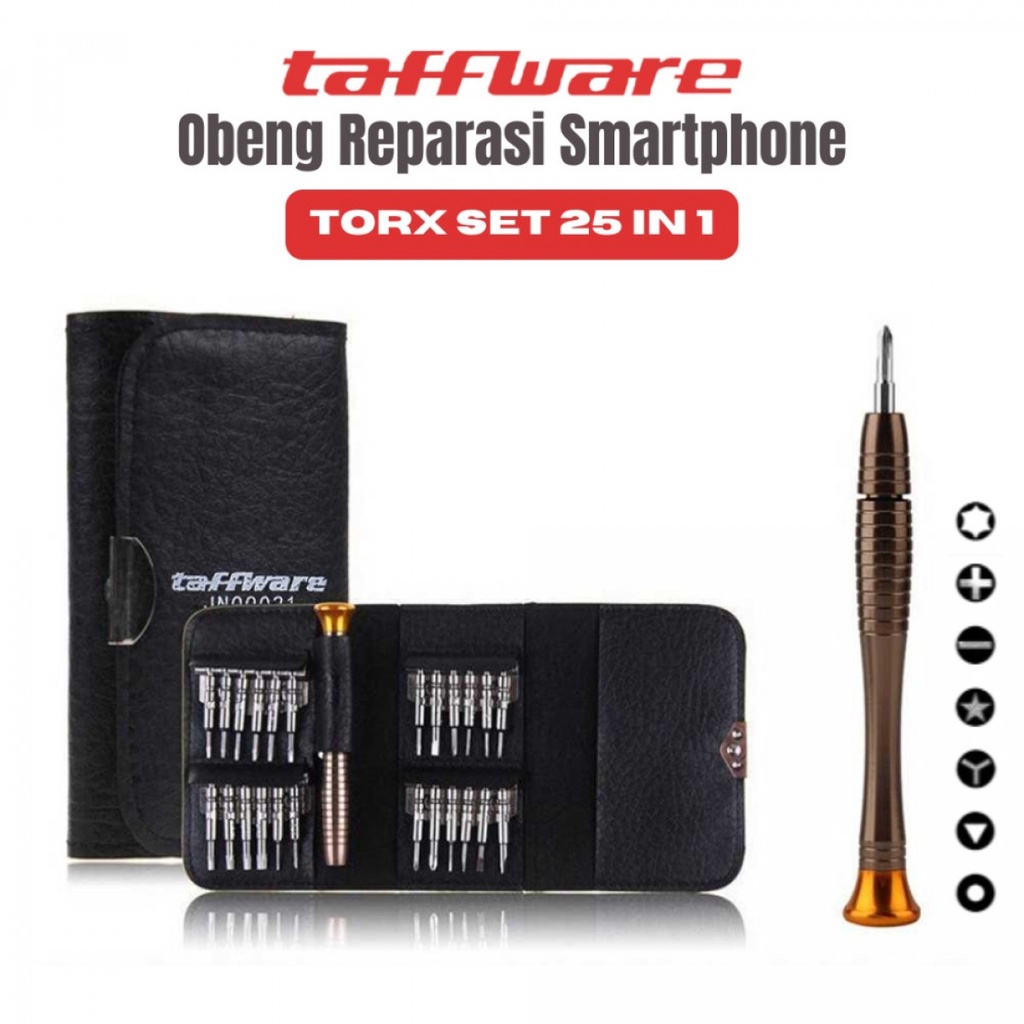 Taffware Obeng Reparasi Smartphone Torx Set 25 in 1 - JN00021