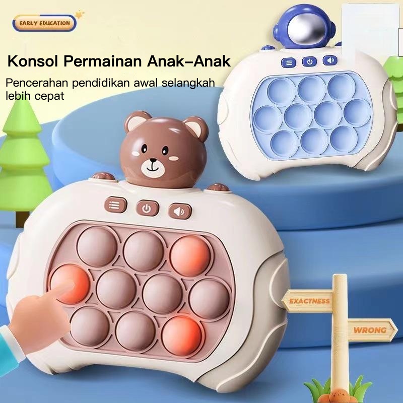 POP IT ELEKTRONIK 2023 new Pop It Push Bubble Game Challenge Fidget Toys Dengan Mesin Game LED Menghilangkan Stress Mainan Anti-Stres Squishy