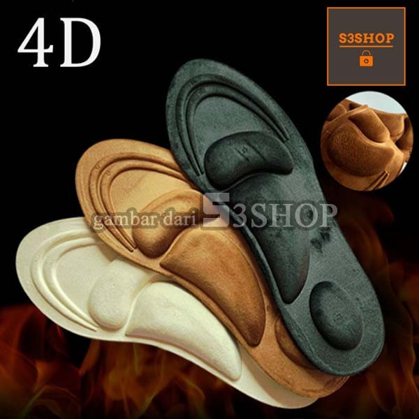 Insole Sepatu Pria Empuk Lembut Anti Bau Anti Panas Bahan Katun Fleece