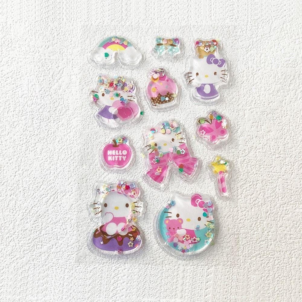 Lanfy Shake Air Stiker Kawaii Kartun Kuromi Scrapbooking Hand Akun Melody Stiker Hias