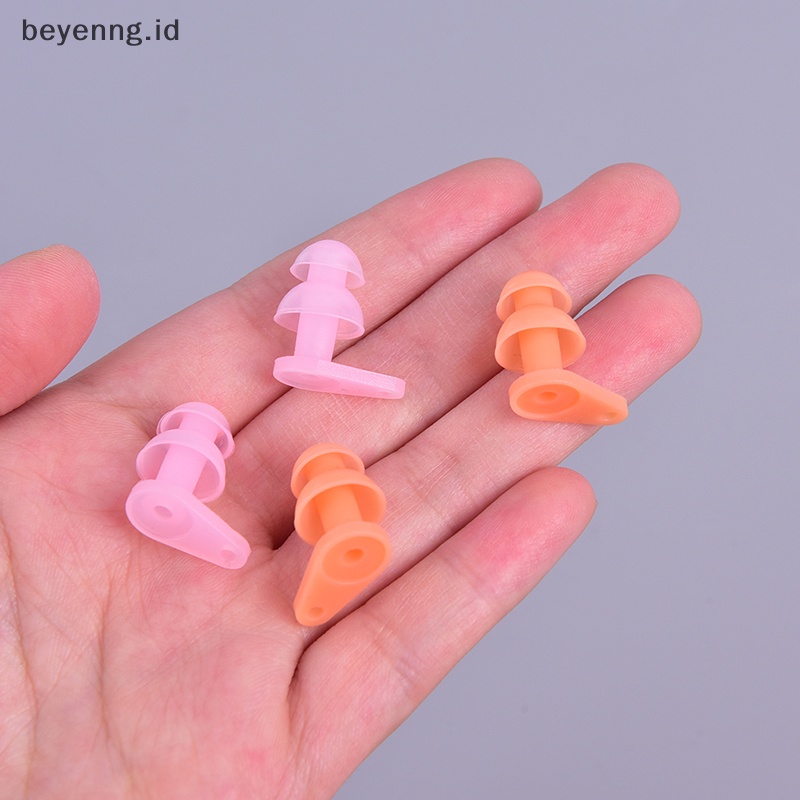 Beyen 1pasang Ear Plugs Silikon Anti Air Penyumbat Telinga Olahraga Air Renang Aksesoris ID