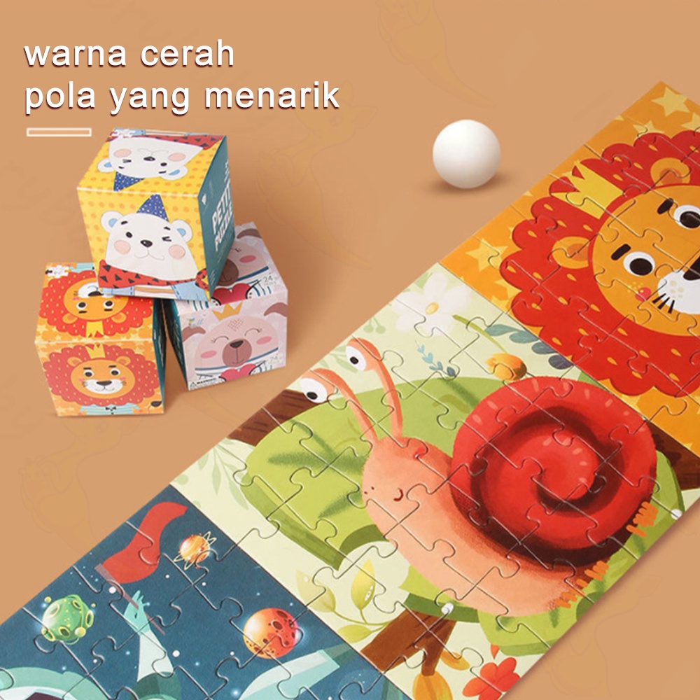 Ivorybaby Puzzle kertas Fuzzle edukasi anak Puzzle gambar kartun free Kotak