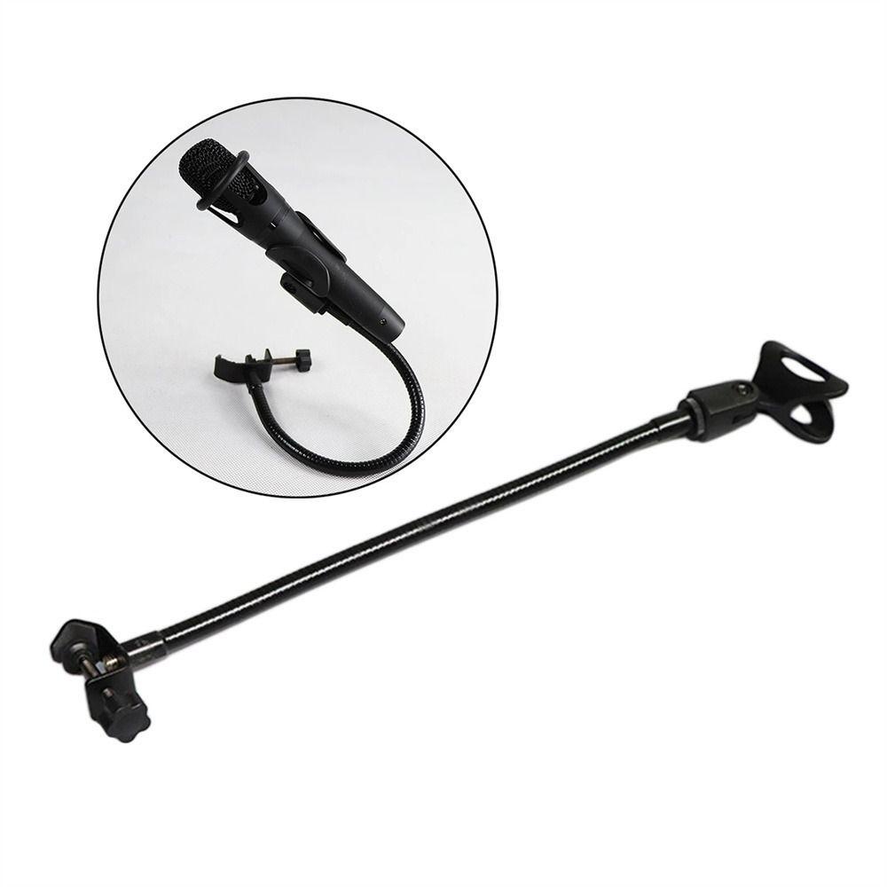 Rebuy Desk Mic Stand Universal Tripod Stand Mikrofon Klip Berdiri Pengganti Holder Clamp Bracket Mic Holder Clip Mic Arm