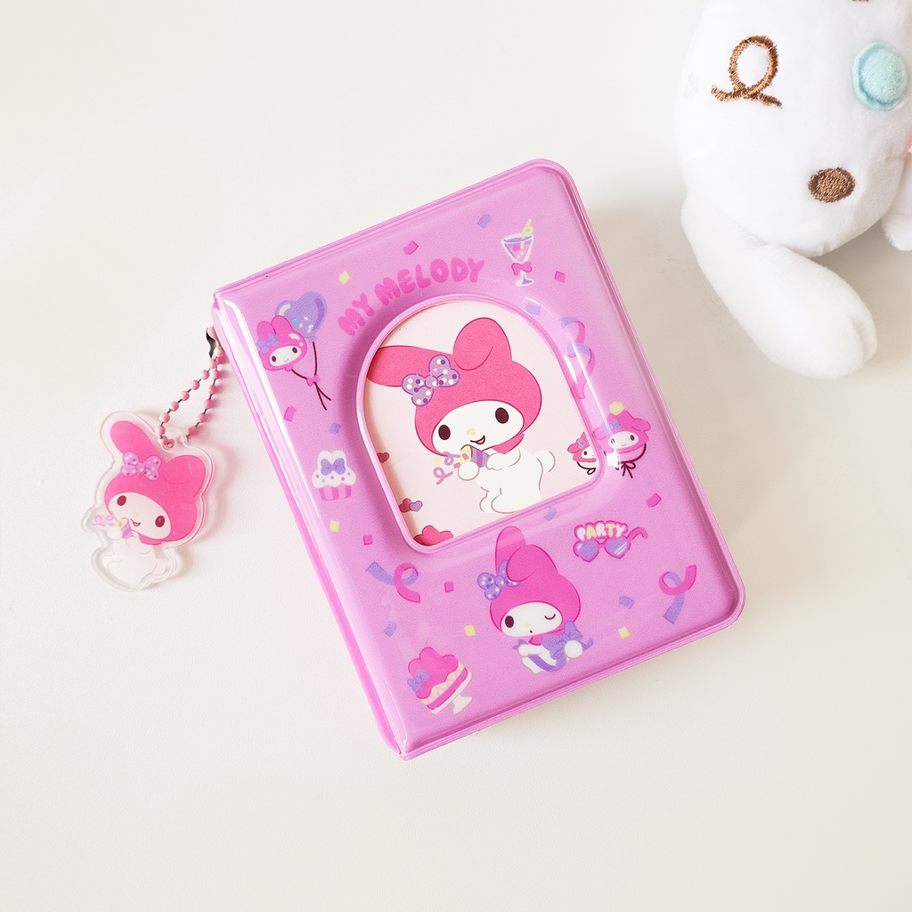 Galicici Sanrio Gaya Yang Sama Buku Kartu Tiga Inci/Kuromi Lucu/Pochacco Love Bean Album Buku Penyimpanan Kartu Kecil