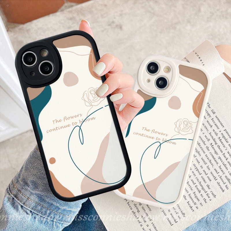 Casing Untuk Infinix Hot 10T 10s 11s 10 Lite 10T 10s 11 11s Panas 10 11 9 Bermain Cerdas6 5catatan8 Busana Kreatif Art Line Flowers Pola Splicing Shockproof Soft Case