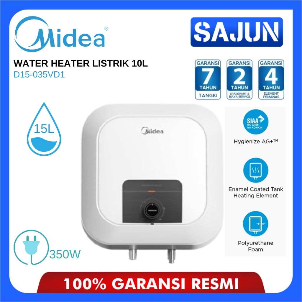 Midea Electric Water Heater 15 Liter D15-035VD1 Pemanas Air Listrik D15035VD1