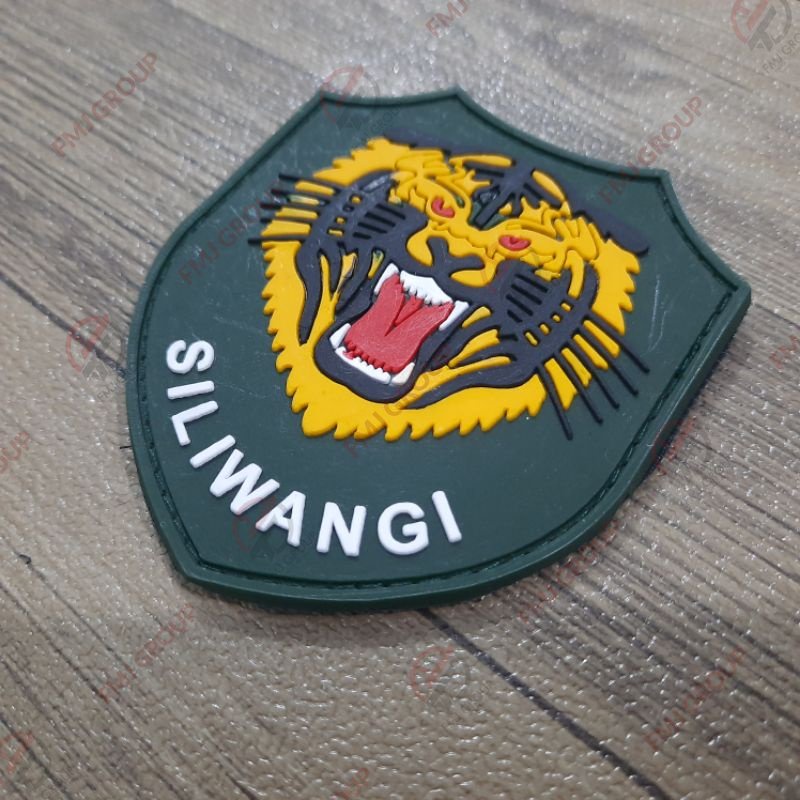 Patch Rubber Siliwangi / Emblem Logo Siliwangi Karet Velcro