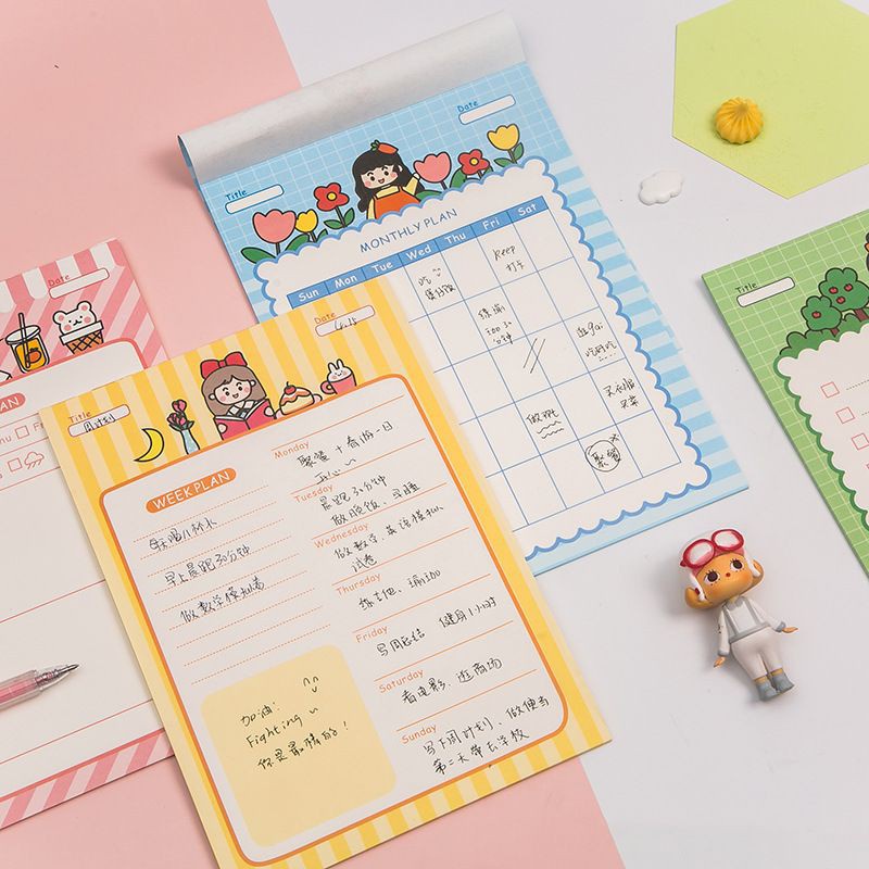 

Notepad memo - jadwal - planner to do plan - bahan DIY planner journal - lucu korea [thehanscorner] 2