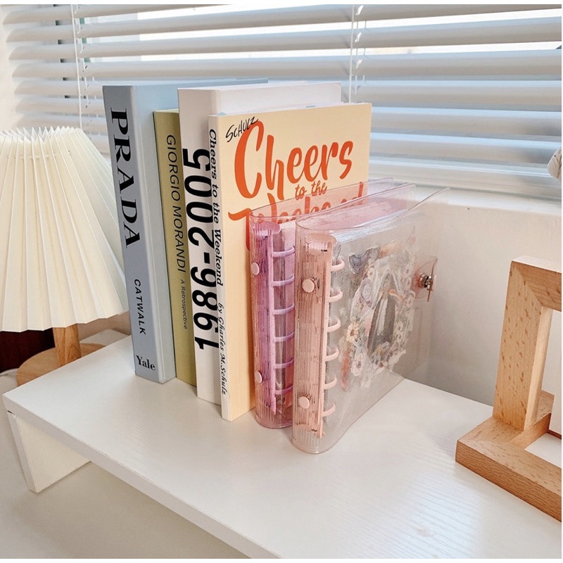 

6 Ring Binder Glittering Bentuk Kotak Kusus KPOP Journal [thehanscorner] 2