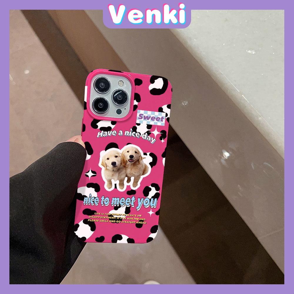 VENKI - For iPhone 11 iPhone Case Red Glossy TPU Soft Case Shockproof Protection Camera Cute English Dog Compatible with iPhone 14 13 Pro max 12 Pro Max xr xs max 7Plus 8Plus