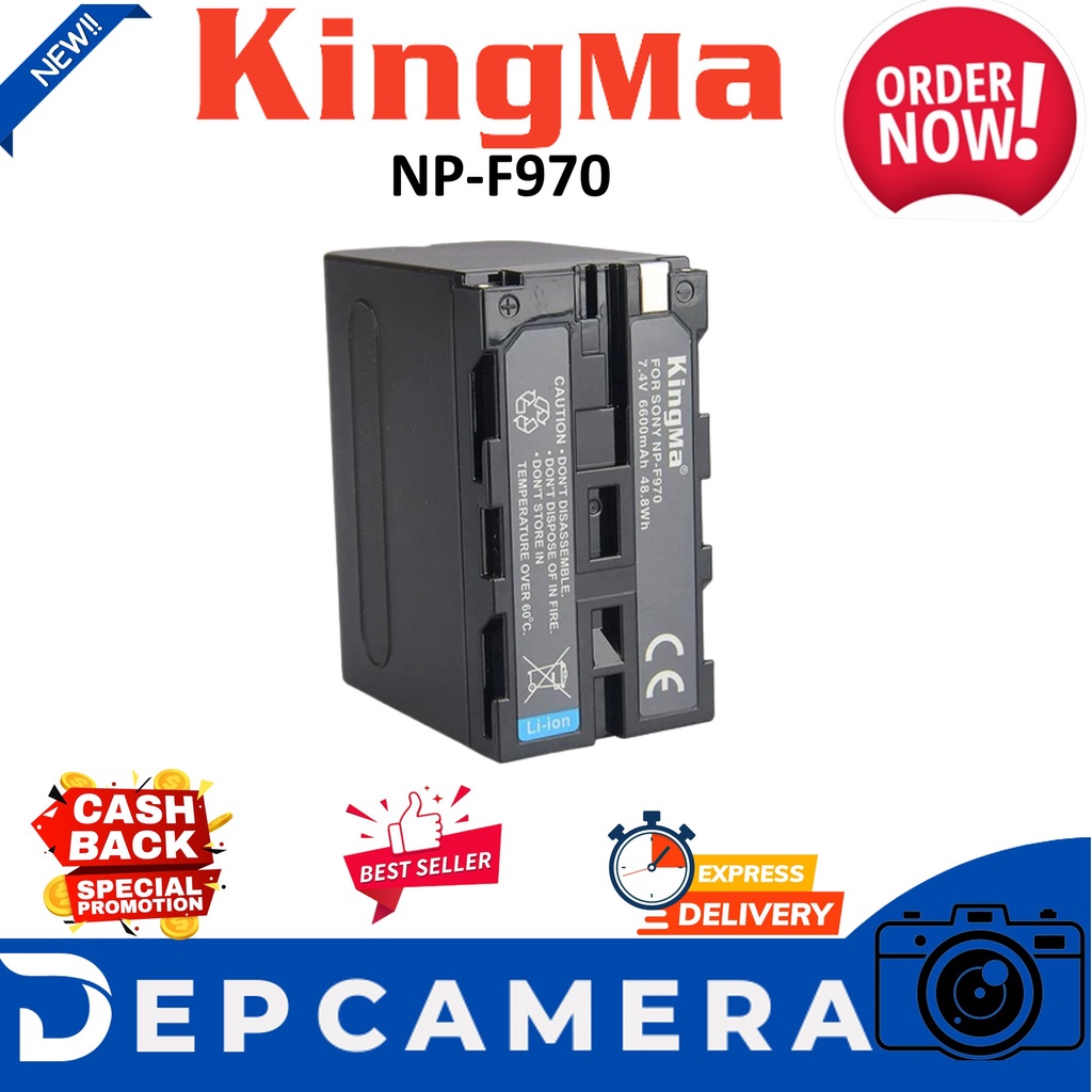 KINGMA Baterai NP-F970 SONY BATTERY 6600MAH - Baterai Original