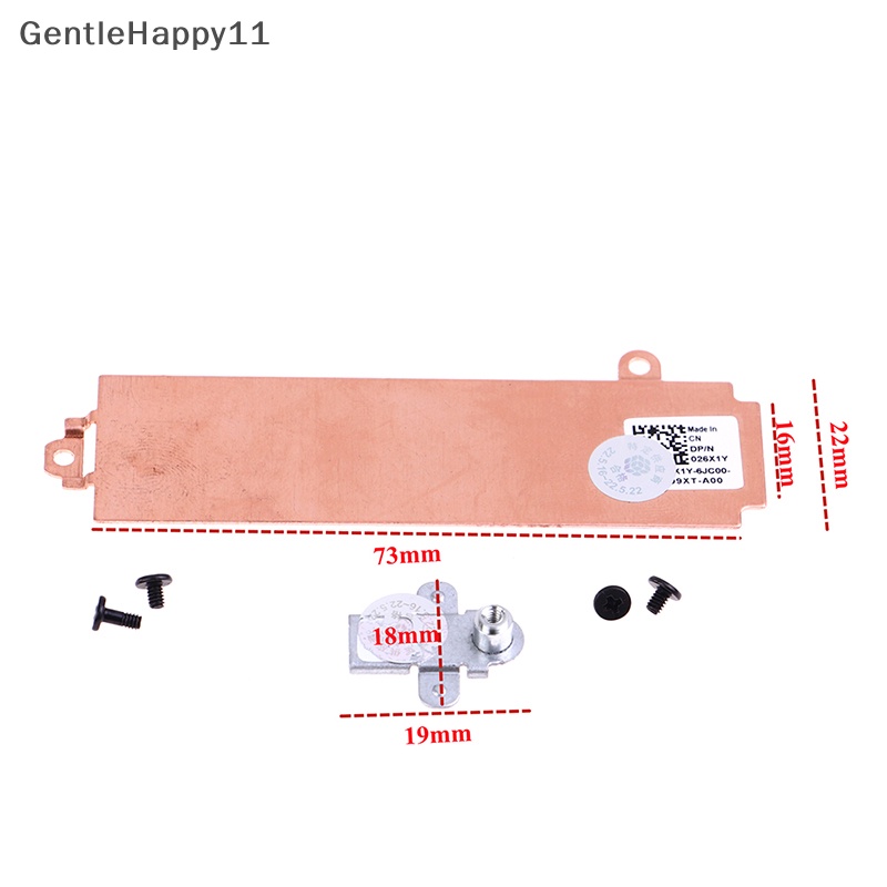 Heatsink SSD GentleHappy M.2 NVME 22302280untuk Dell G15 5510 5511 5515 id Laptop