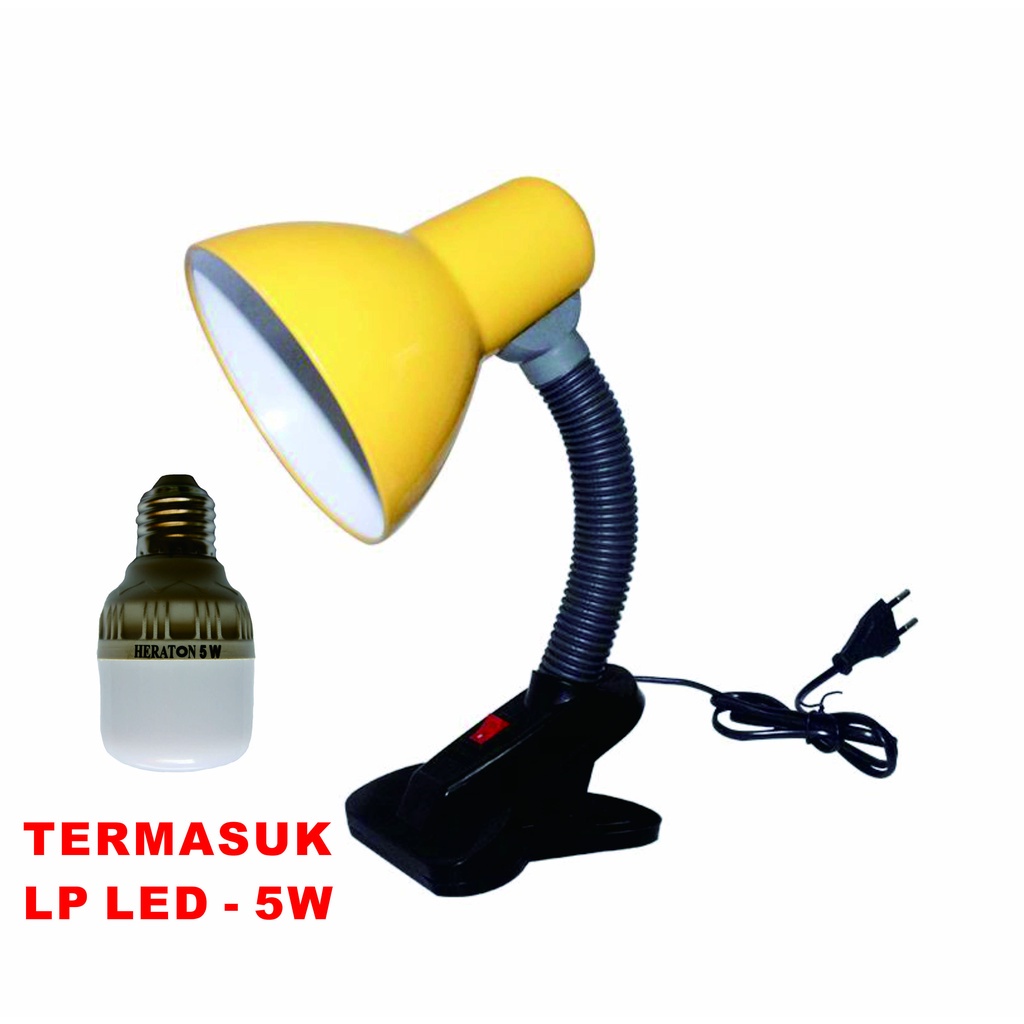 (Pengiriman cepat, dikirim dari Jakarta)LAMPU MEJA BELAJAR JEPIT 108S