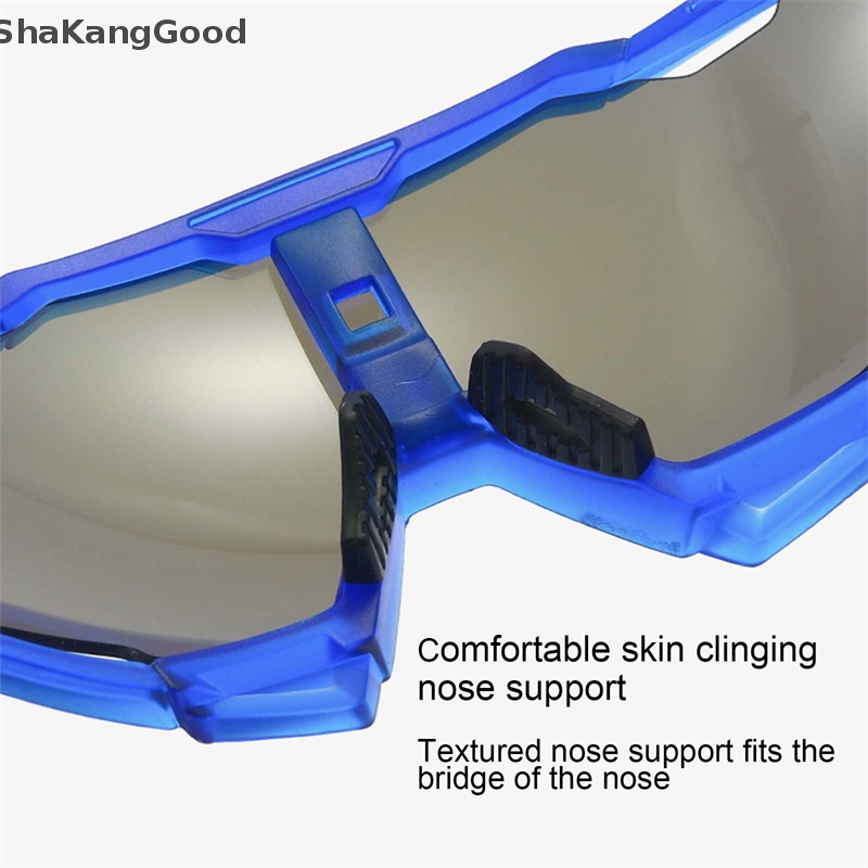 Skid Pria Sepeda Kacamata Lensa Polarized Bersepeda Kacamata Olahraga Eyewear SKK