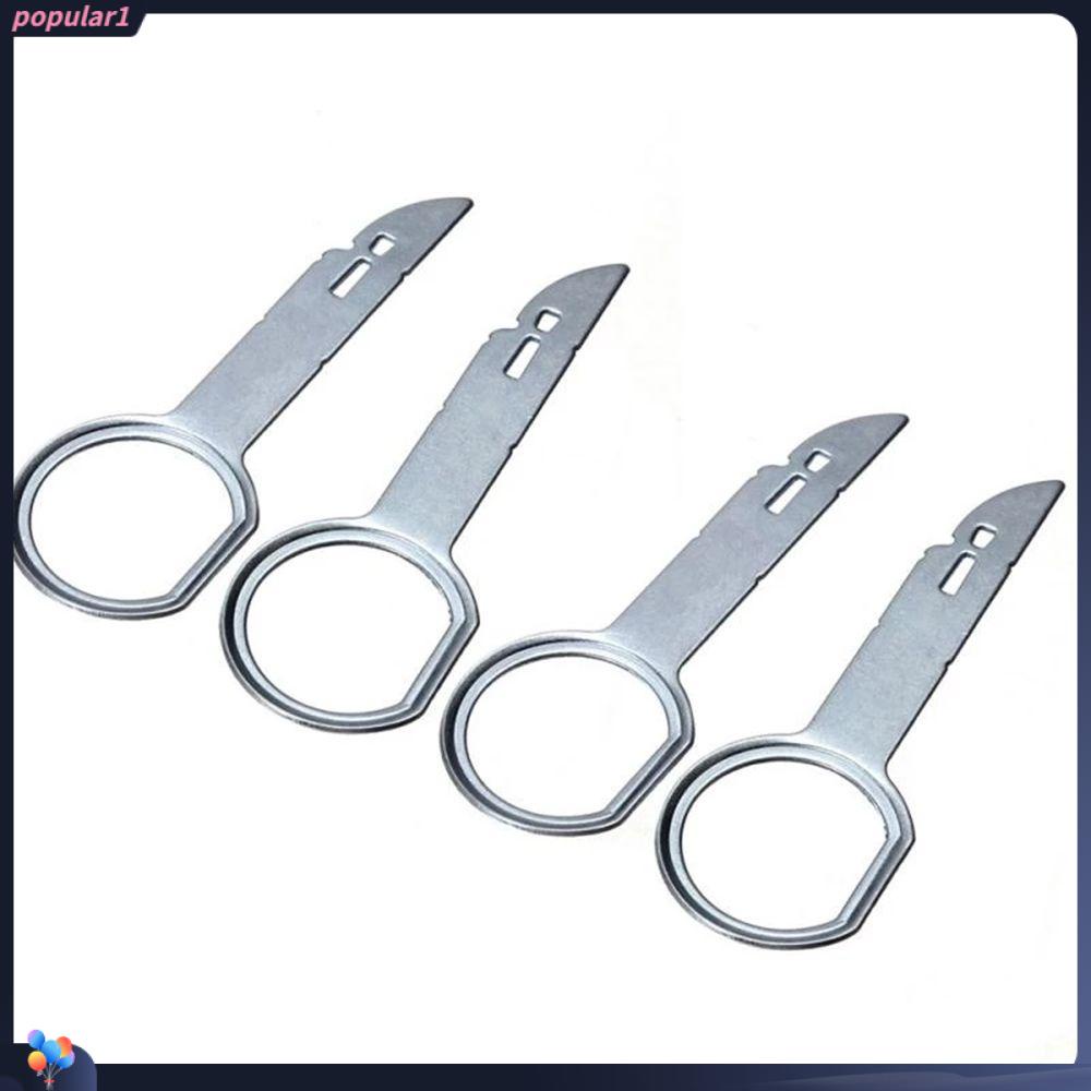 Populer 4Pcs Kunci Penghilang Radio Mobil Praktis Berguna Styling CD Stereo Radio