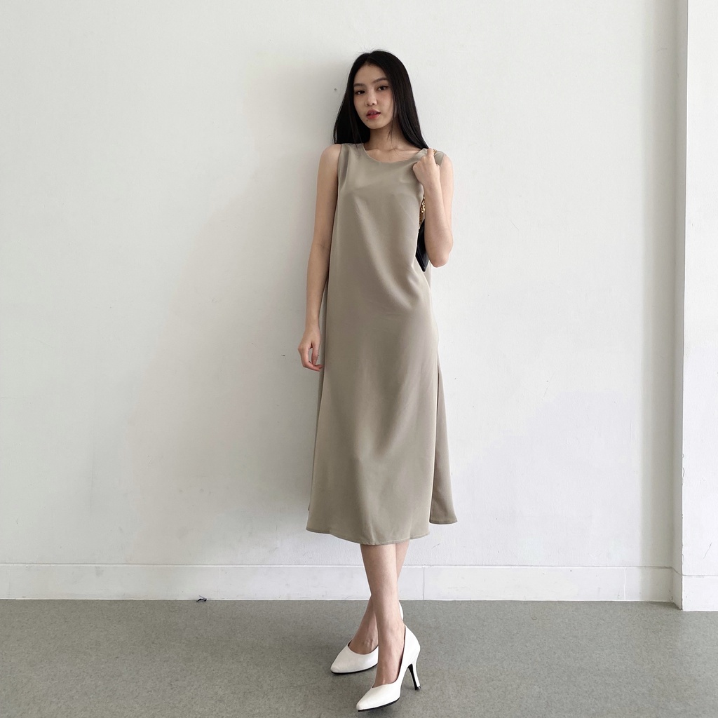 Beige Studio - Serena Dress / Dress Midi Casual Wanita