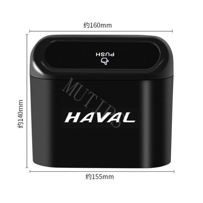 Haval Tempat Sampah Mini Portabel Mobil Gantung Tutup Flip Dustbin Back Seat Waterproof ABS Kotak Penyimpanan Organizer Untuk H6 Jolion H2 H2s H1 2022 2023 H5 M4 H9