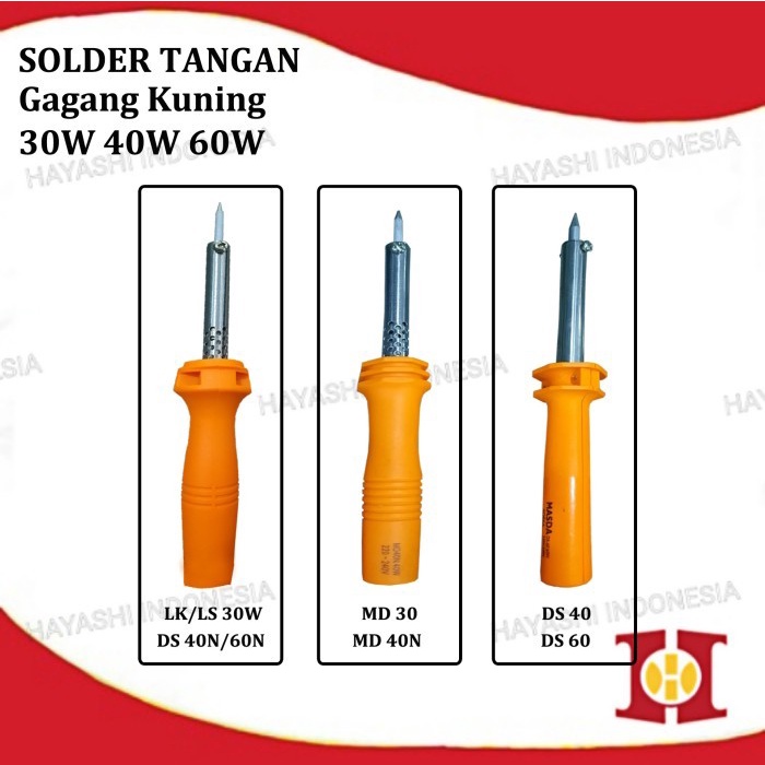 Alat Solder Tangan Listrik Kayu Patri Timah Soldering Iron 30W 40W 6OW