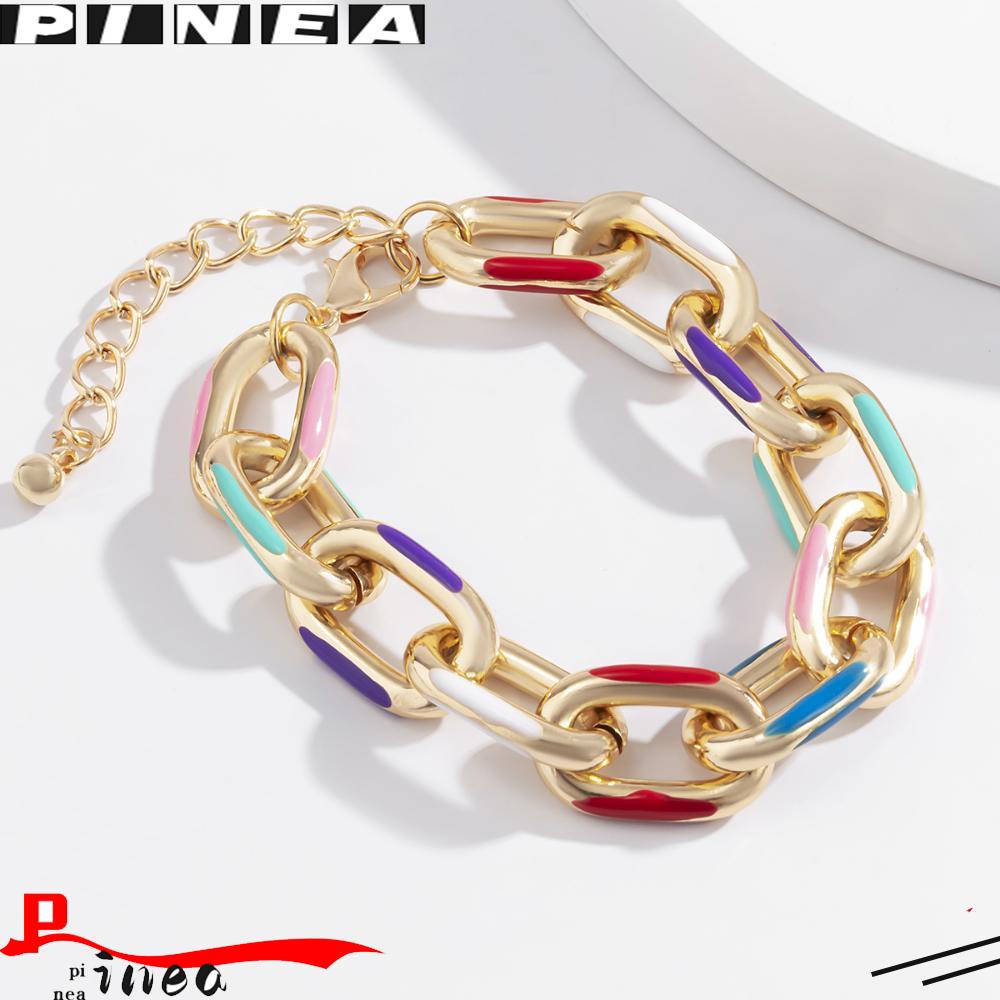 Gelang Nanas Wanita Pria Gelang Pasangan Gotik Warna-Warni