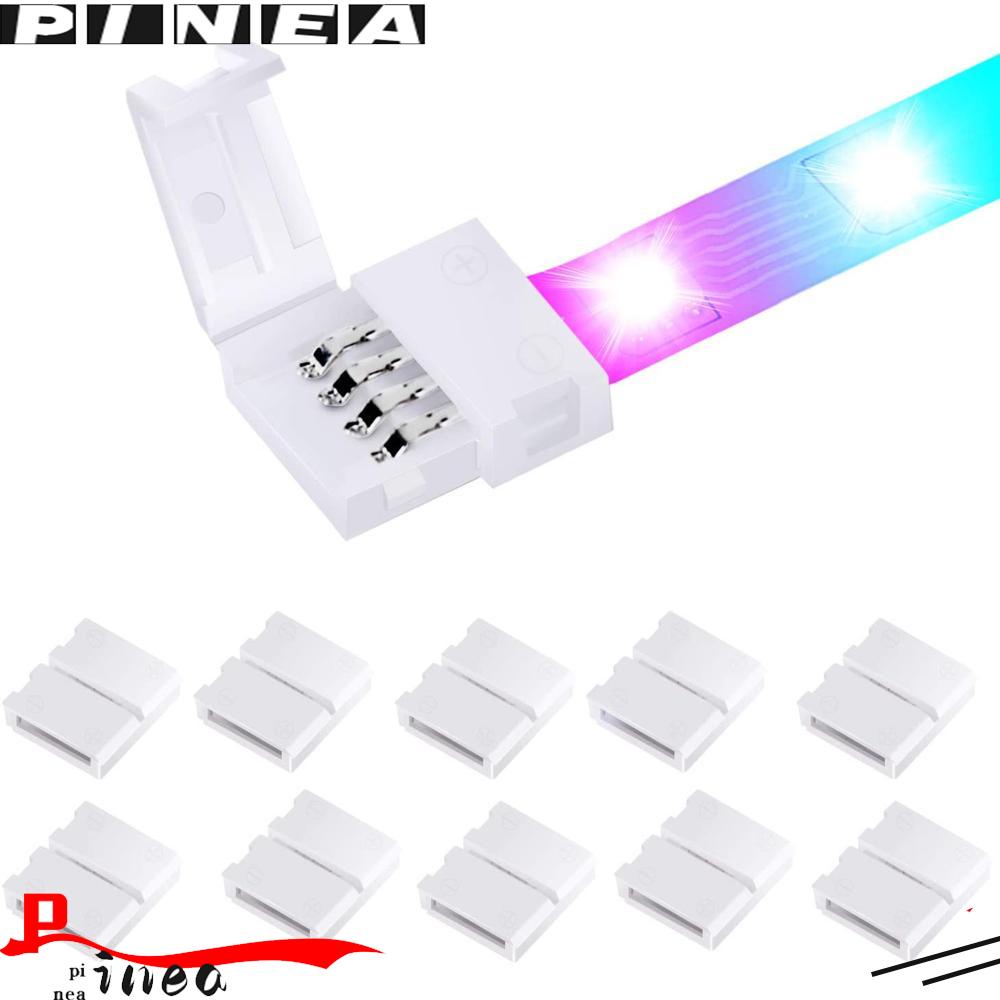 Nanas 10 /20/50PCS Konektor Strip Lampu LED PBC Gapless Solderless Adaptor 4-Pin