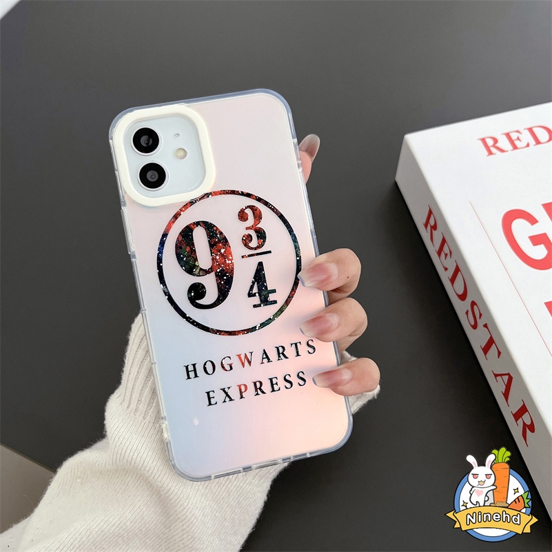 Casing Kompatibel untuk iPhone 14 13 12 11 Pro Max X Xr Xs Max 8 7 Plus SE 2020 Ins Gradien Merah Muda Casing Ponsel Keren Laser Bening Akrilik Anti Sidik Jari Penutup Pelindung Halus