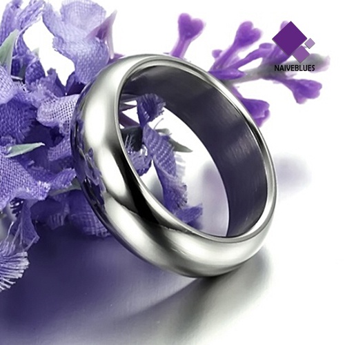 &lt; Naiveblues &gt; Pria/'s Wanita' s 6mm Baja Titanium Pernikahan Band Cincin Hadiah Pesta Us