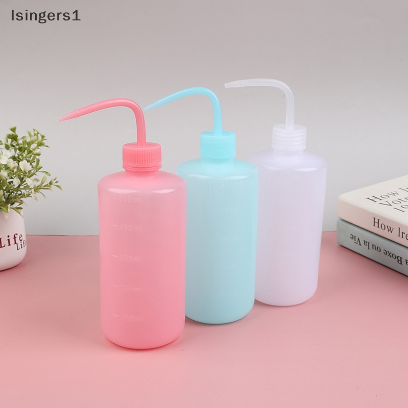 [lsingers1] 1pc 500ml Curved Pot Wash Bersih Sabun Plastik Lab Wash Squeeze Diffuser Botol Butik