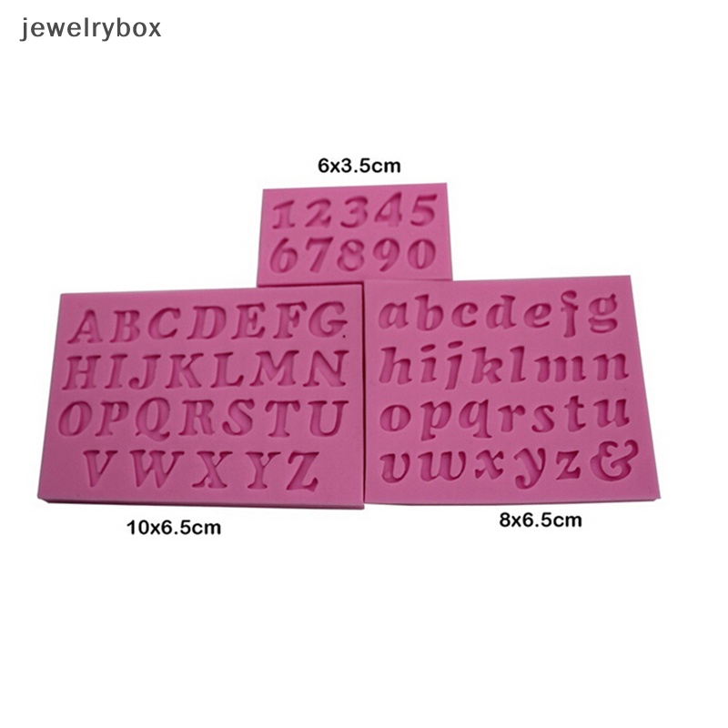 [jewelrybox] 3pcs Baru Mini Huruf &amp; Angka Silikon Buatan Tangan Fondant Kue Decorag DIY Cetakan Butik