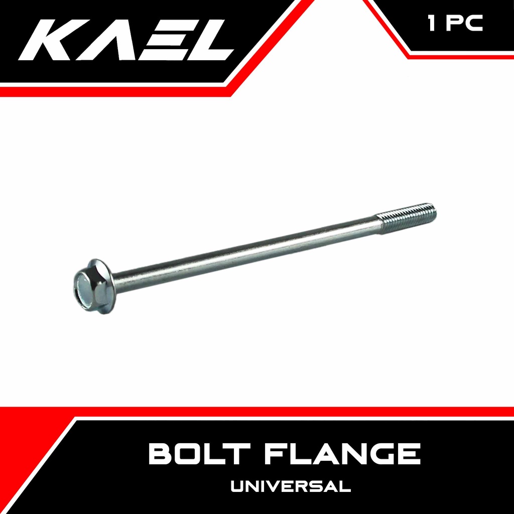 Baut Flange Universal M6x110 Kunci 10 Baud Bolt Topi