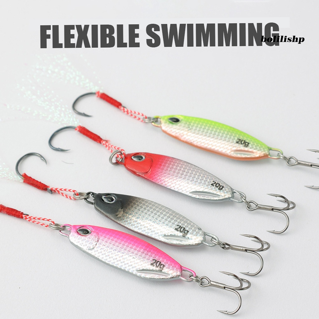 Bo-20g/15g/10g Pemikat Pancing Treble Hook Desain Tampilan Realistis Vibrant Warna Wastafel Perlahan Halus Kuat Menembus Compact Air Tawar Air Asin Bionic Fishing Bait Lure