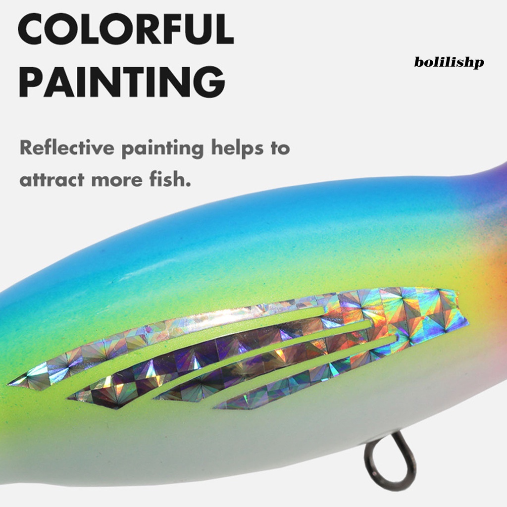 Bo-17cm/115g Umpan Pancing Kayu Kait Tajam Warna-Warni Lukisan Perahu Laut Dalam Memancing Gelombang Besar Mendaki Palsu Popper Umpan Untuk Offshore