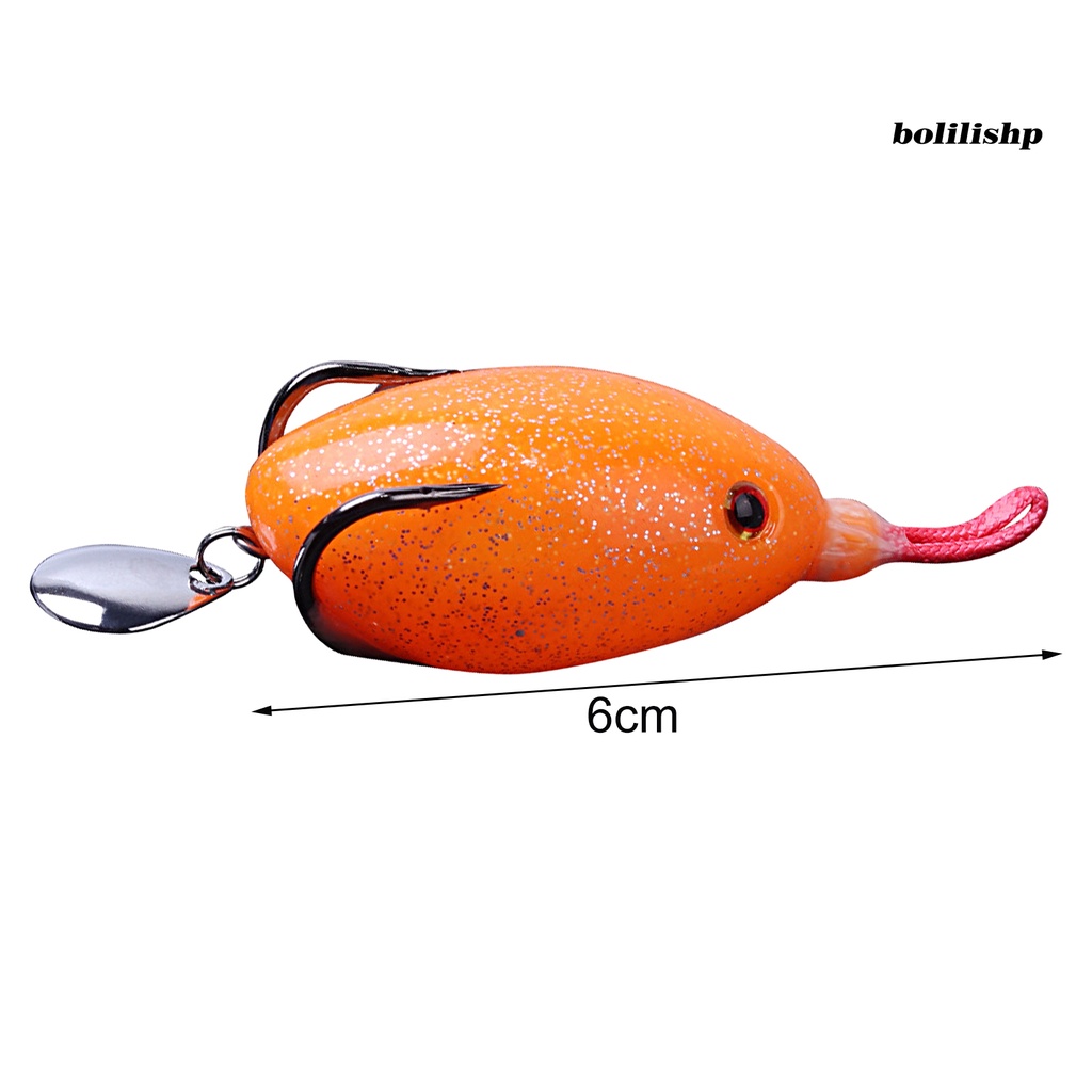 Bo-6cm/13g Umpan Umpan Ikan Penembus Kuat Tajam Hidup Bionic Bentuk Kodok Ikan Lembut Umpan Buatan Fishing Tackle