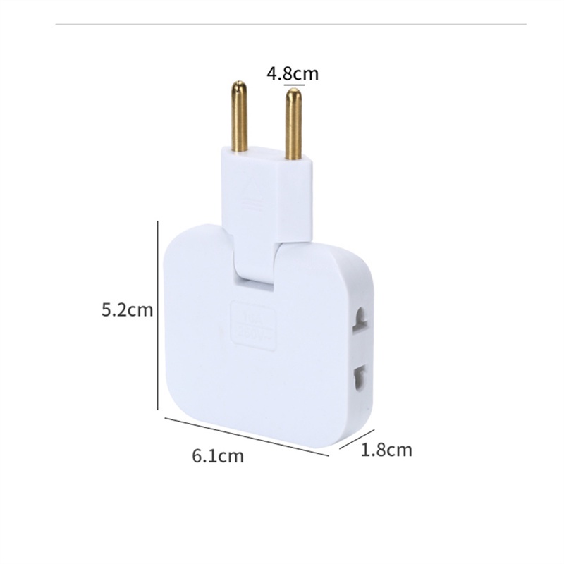 Converter Steker Eu 180 ° Konverter Soket Putar Ultra Tipis Satu Sampai Tiga Kepala Konversi Daya Steker Konversi Perjalanan Adaptor Standar Eropa