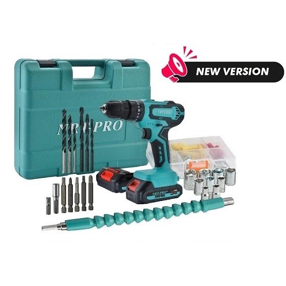 NRT-PRO Mesin Bor Charge Cordless Drill NRT PRO DC-340 NEW MODEL KUNCIAN