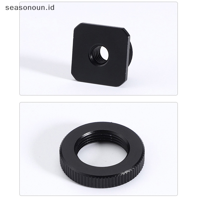 Seasonoun Sekrup Konversi Hot Shoe 1per4m6 Ke 5per8inci Microphone Fill Light Photography Accessories Mount Adapter Untuk Kamera Dslr Tembak.