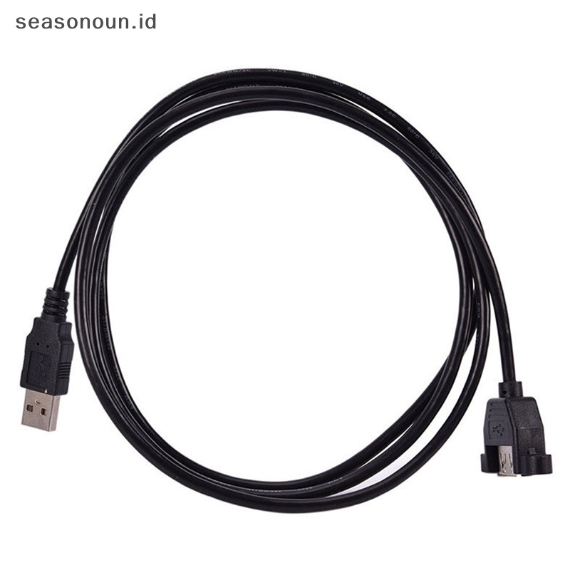 Seasonoun 60cm USB 2.0 A Male To A Female Panel Mount Moung Screw Lock Extension Cable.