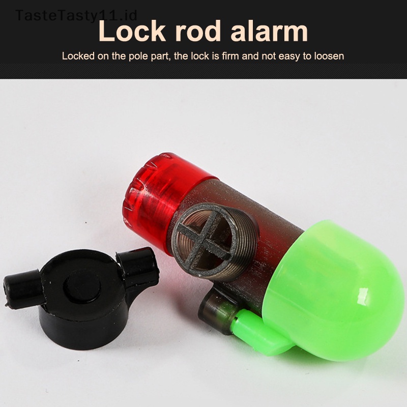 Tastetasty Night Fishing Alarm Light Fishing Bite Accessories Lampu LED Elektronik Al Outdoor Fish Line Gear Alert Indikator Tools.