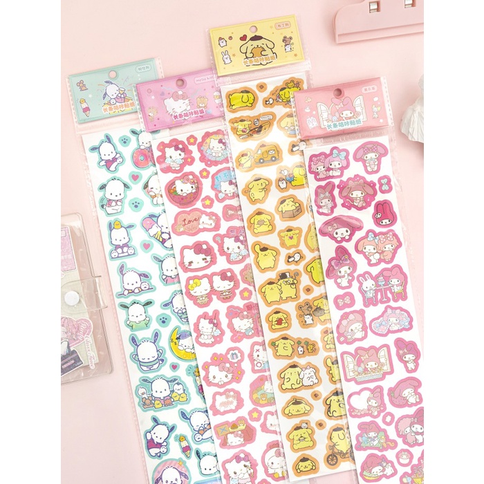 Stiker Korea PET Kuromi Kitty Cutting Sticker Korea Murah Set Panjang Washi Tape Harga Grosir Termurah