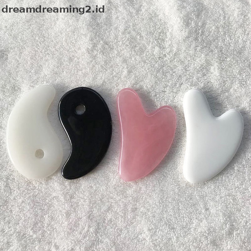 (drea) Face gua sha board facial scrapping plate Alat Pijat Wajah Tubuh new//