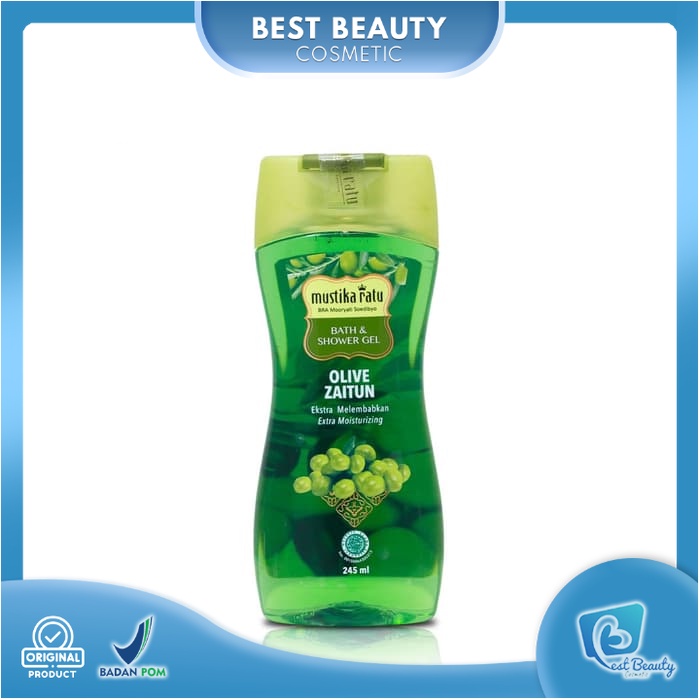 ★ BB ★ Mustika Ratu Bath &amp; Shower Gel Olive Zaitun 245ml - Sabun Mandi Cair dengan kandungan Olive Oil