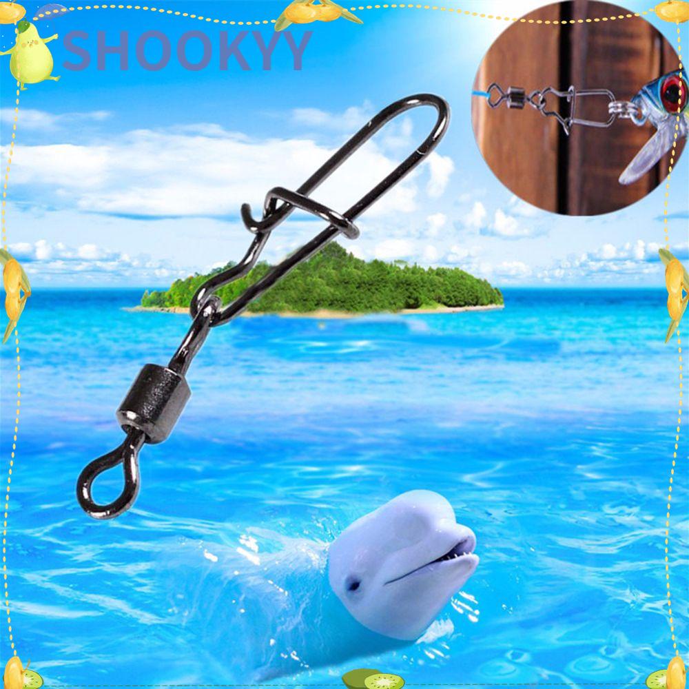 Chookyy 100pcs Konektor Pengait Pancing Lot Bantalan Bola Tahan Lama Berkualitas Tinggi