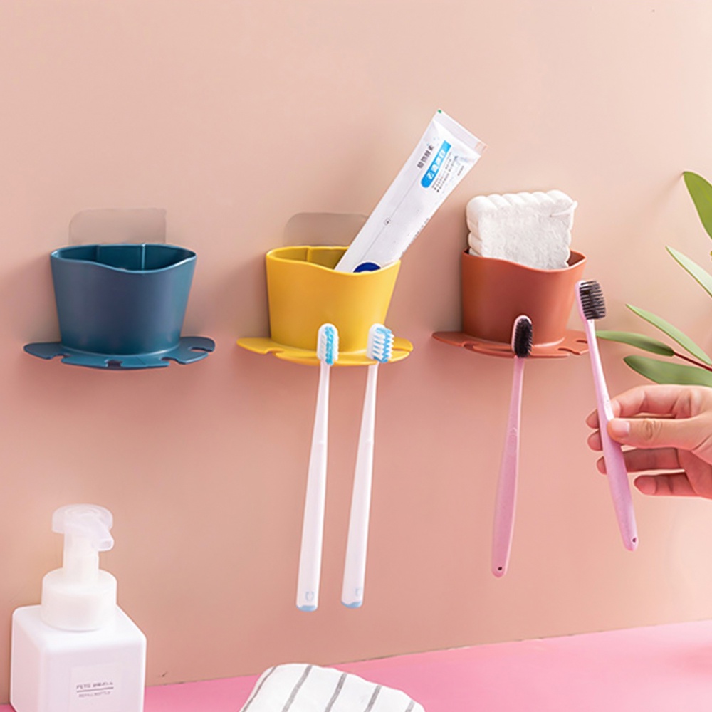 Multifungsi Self-adhesion Bebas Pukulan Dinding Tooth Brush Holder Rak Penyimpanan Odol Disc Multi-clamping Alur Dispenser Sikat Gigi Alat Aksesoris Kamar Mandi