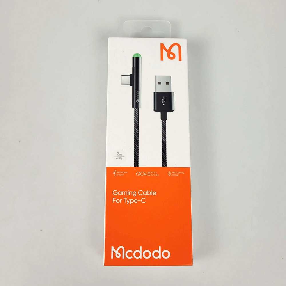 Mcdodo Kabel Charger USB Type C Gaming L Angle LED - CA-6391/CA-6390