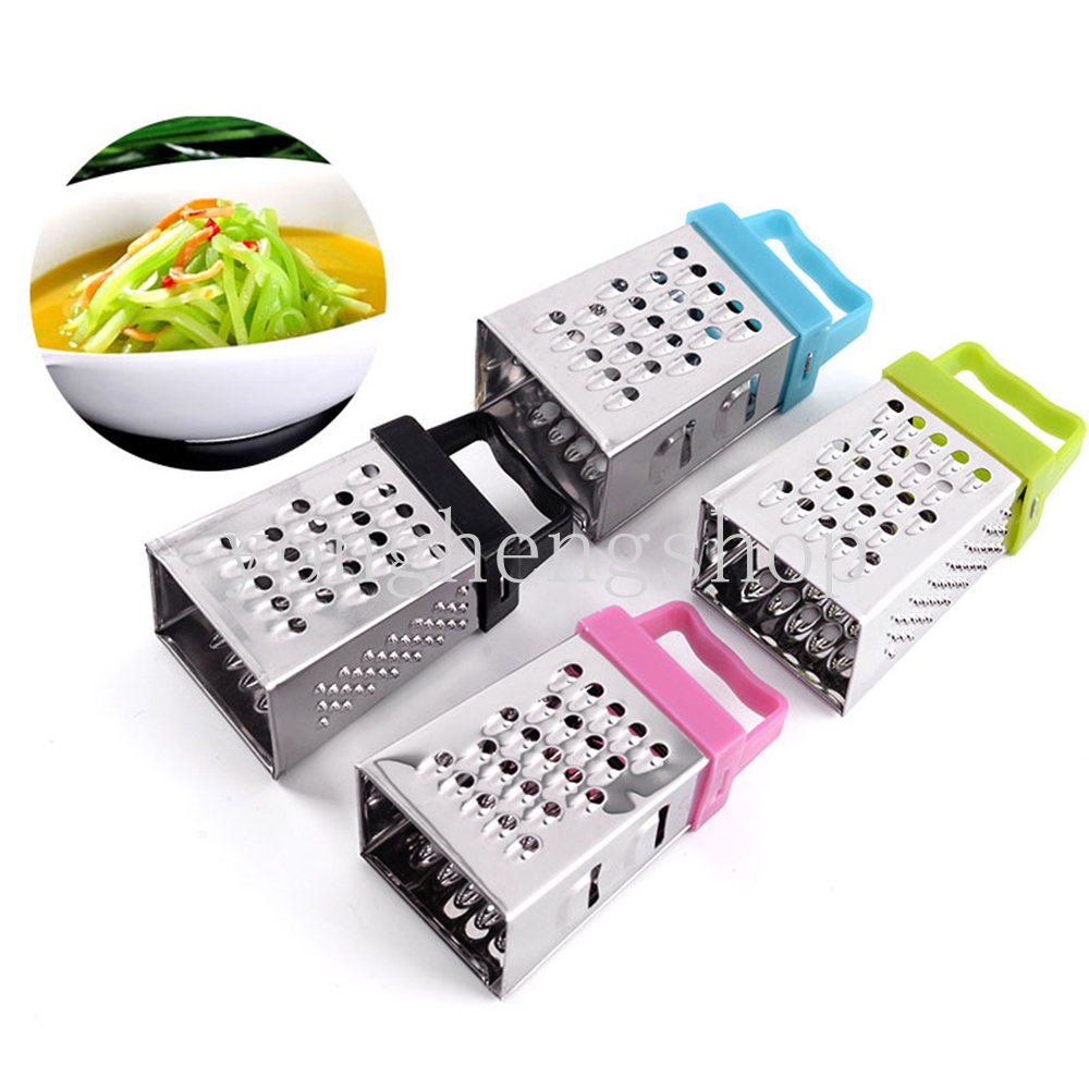 Parutan Manual Mini Empat Sisi Pengiris Buah Sayur Chopper Jahe Parutan Keju Clever Cutter Garlic Crusher Stainless Steel Planer Grinder Dapur Gadget