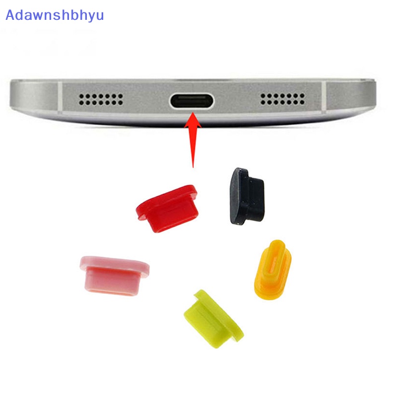 Adhyu 10PCS Silikon Tipe-C Plug Debu USB Charging Port Protector Untuk Smart Phone ID