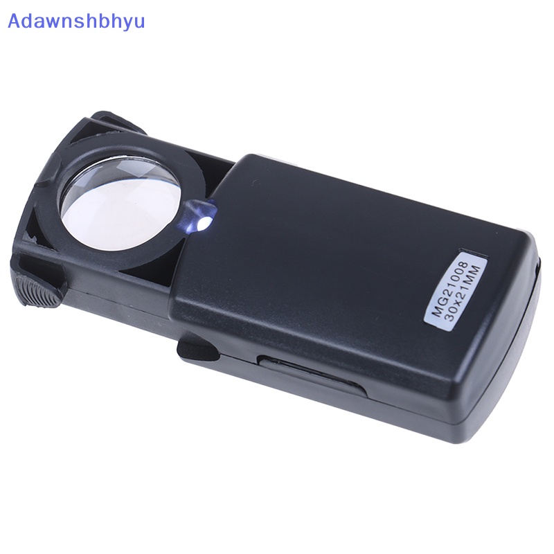 Adhyu Kaca Pembesar Pembesar Mini Lipat loupe Lensa led loupe Perhiasan Alat Reparasi Jam Tangan ID
