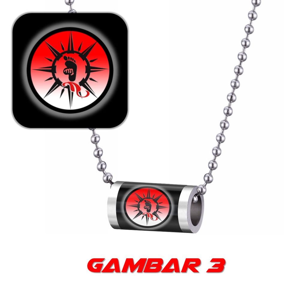 Kalung Liontin Slider Tabung IKSPI Kera Sakti Rantai Bola Biji Lada Stainless Steel