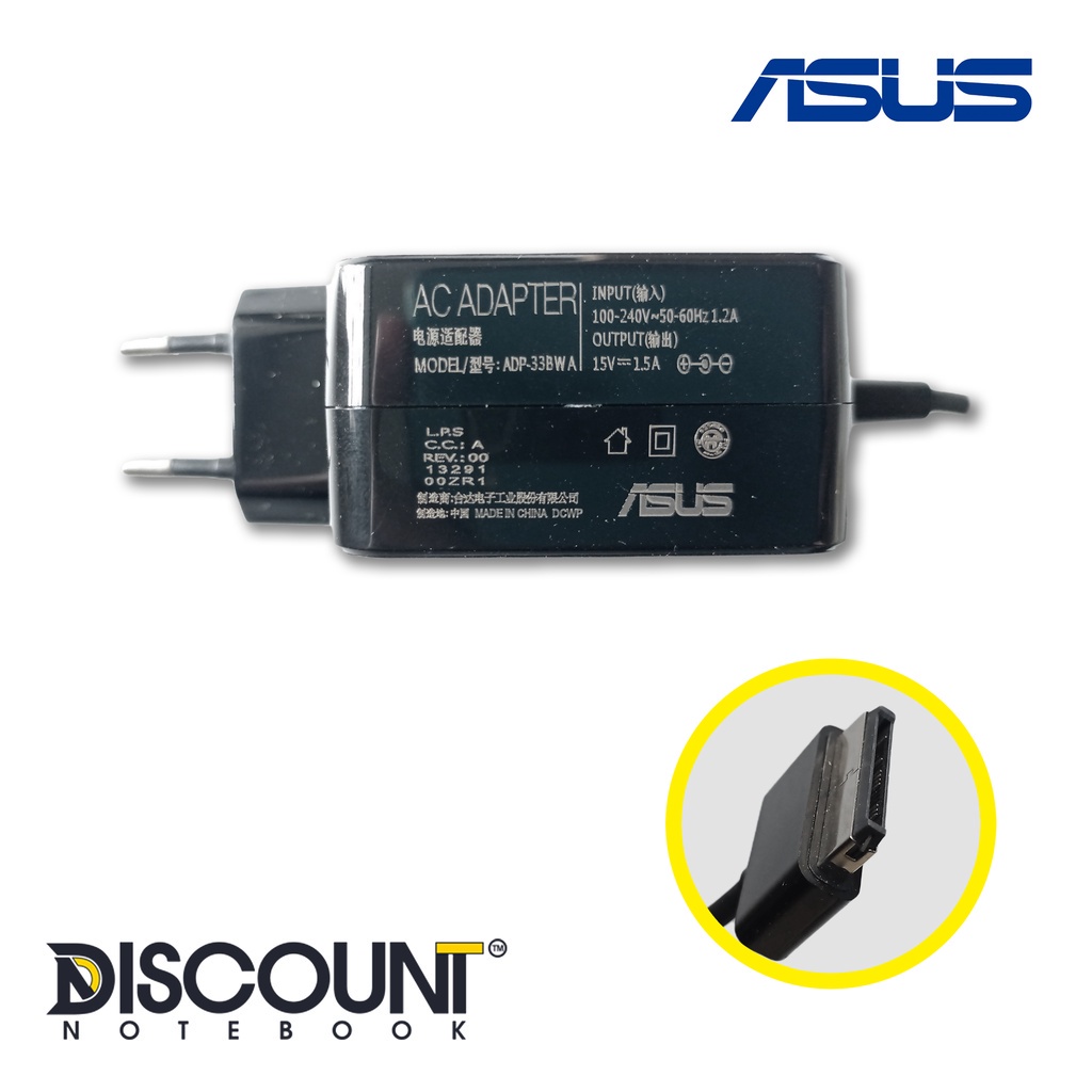 Adaptor Charger Laptop Asus TF101 TF201 TF300 TF700 TF300T TF700T (15V 1.5A) FLAT PIN