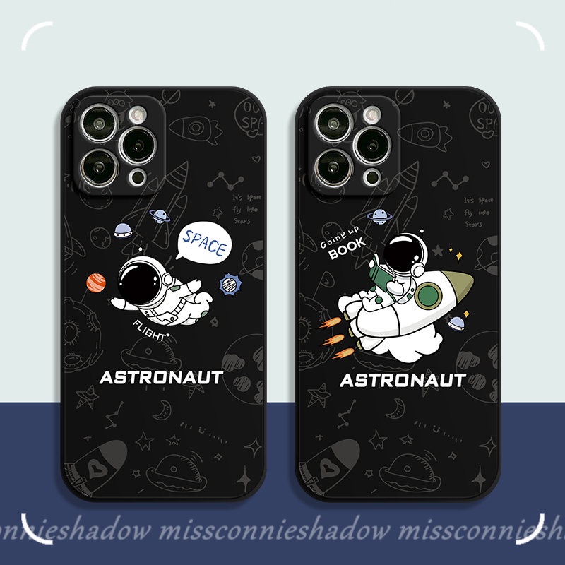 Casing Astronot Spaceman Untuk Infinix Hot11 10 12 9 Play Hot 12i 11 9 8 12 20 11s 20s 10t 10s 10Lite Smart4 5 6 Plus Note 12 G96 11 12pro 812 12 2023 Soft Case Tepi Lurus